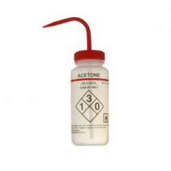 Spruzzetta in LDPE a collo largo, sitema antigoccia con cannuccia per acqua distillata tappo neutro ml  500  